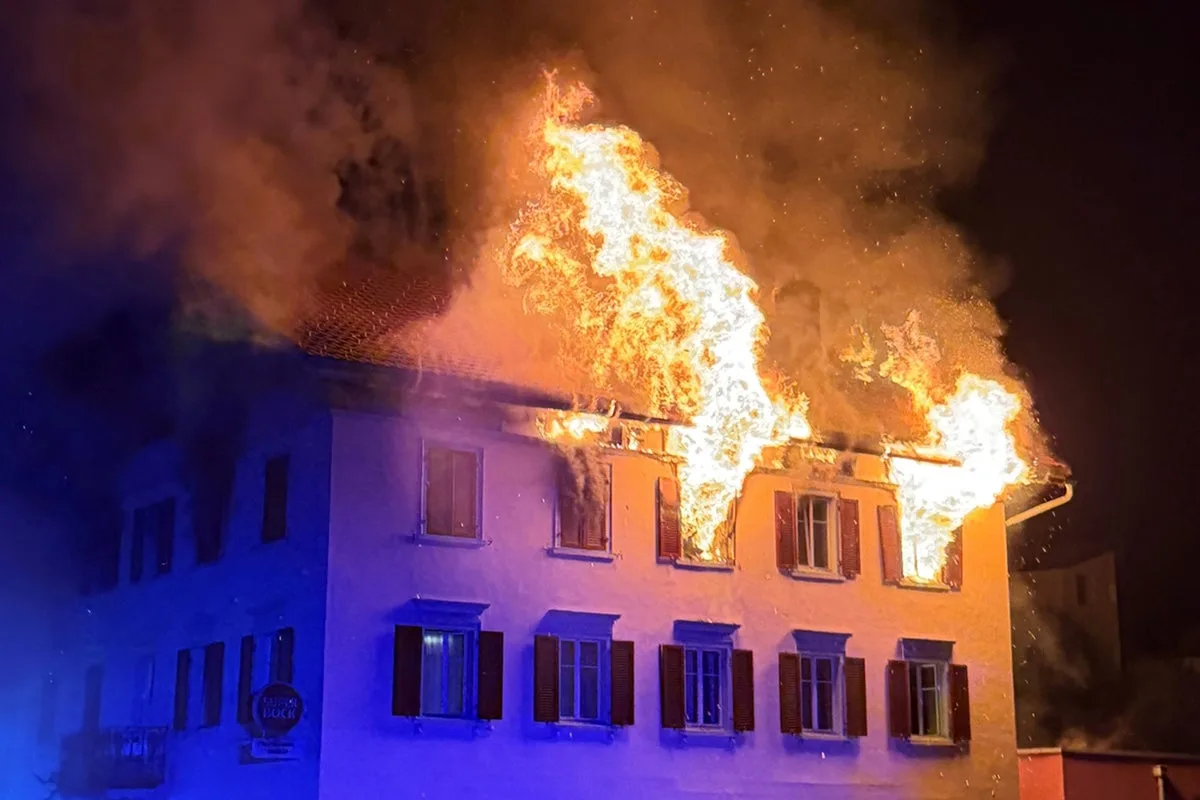 Five missing after fire ‘completely destroys’ apartments in Swiss Alpine town