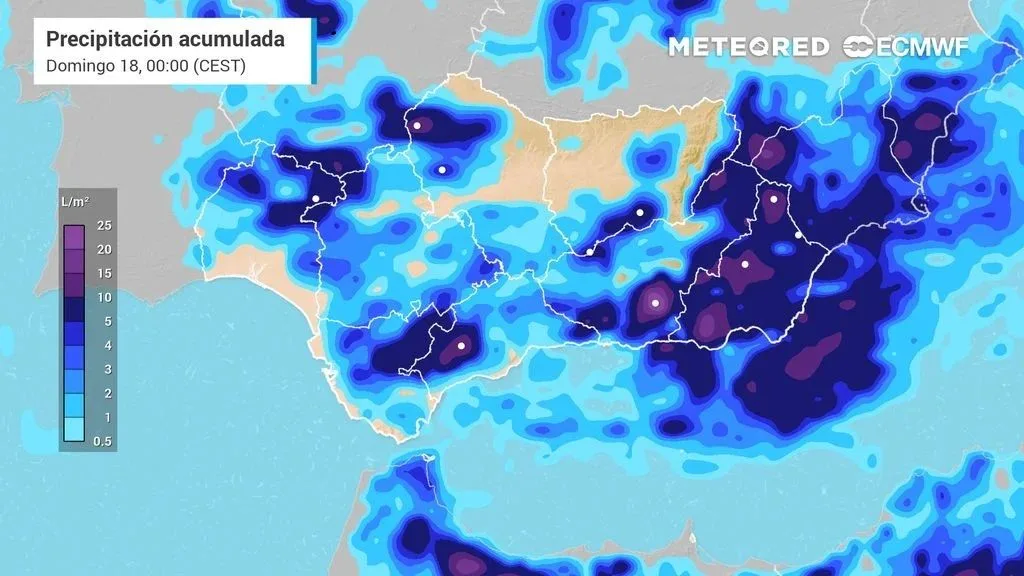 Los meteorólogos avisan: del 17 al 19 de octubre España puede pasar del calor anómalo a lluvias fuertes por una DANA