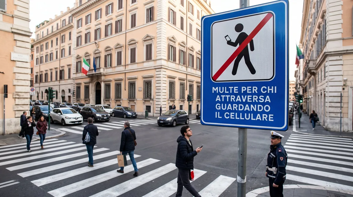 Italia multará a los peatones que crucen la calle mirando el teléfono