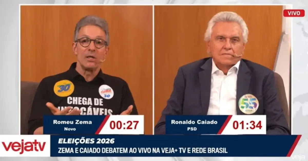 Zema e Caiado criticam ausência de Lula e Flávio Bolsonaro em novo debate