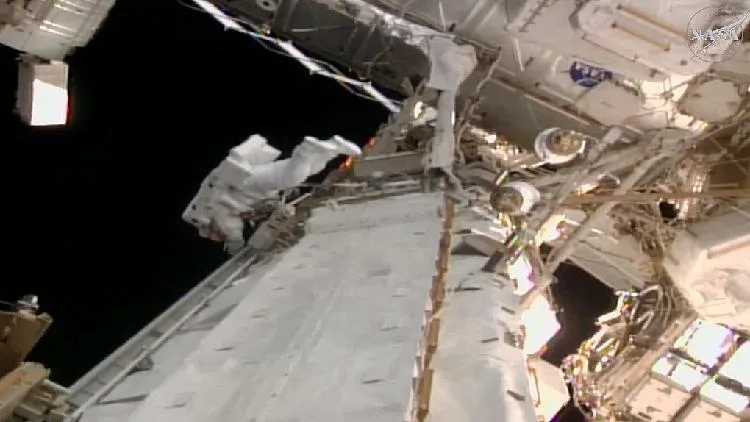 NASA, ESA astronauts conduct spacewalk outside ISS