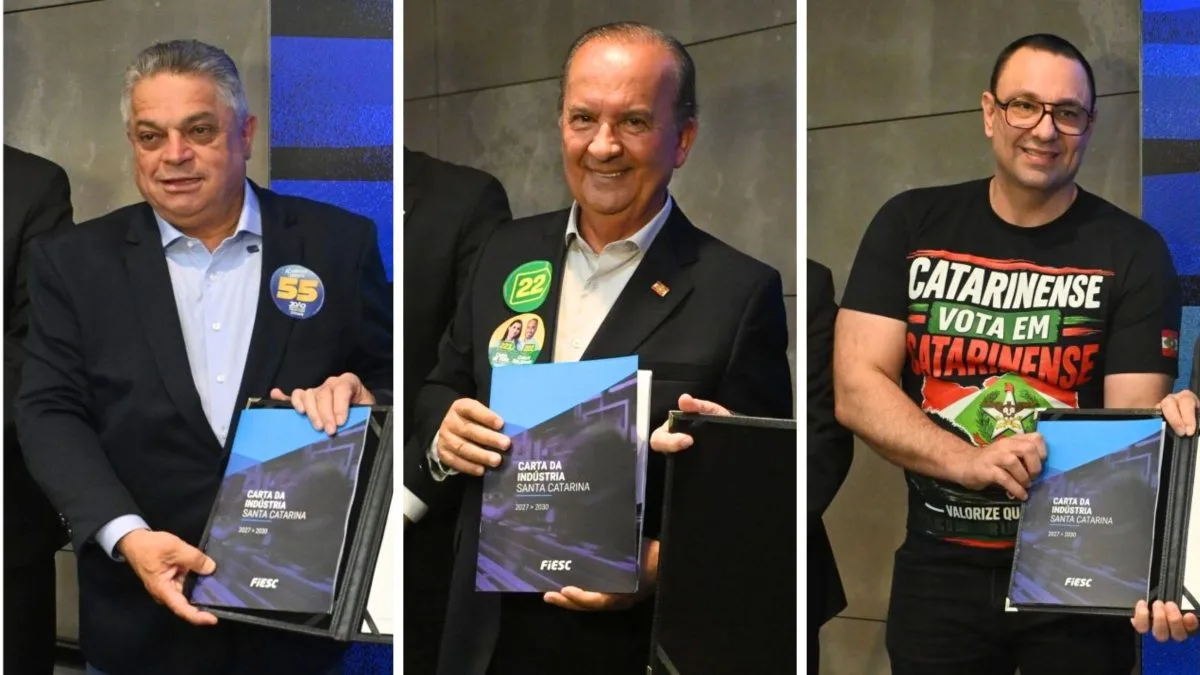 Candidatos ao Governo de SC recebem Carta da Indústria e assinam compromisso de não elevar carga tributária