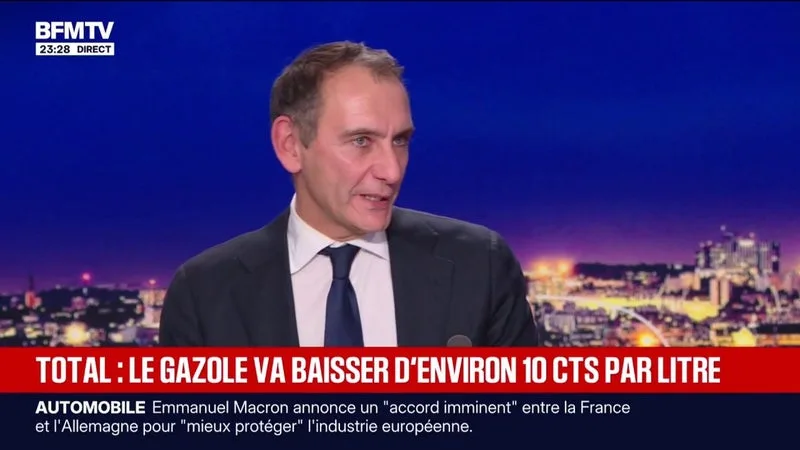 Baisse du gazole de 8 à 12 centimes à la pompe: "La baisse de la TVA à 5,5% sur les énergies est indispensable", affirme Laurent Jacobelli, porte-parole du Rassemblement national