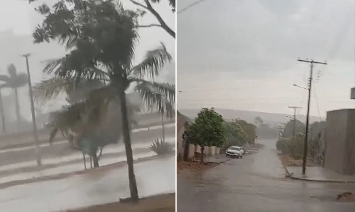 Moradores registram chuva em Goiás; veja cidades