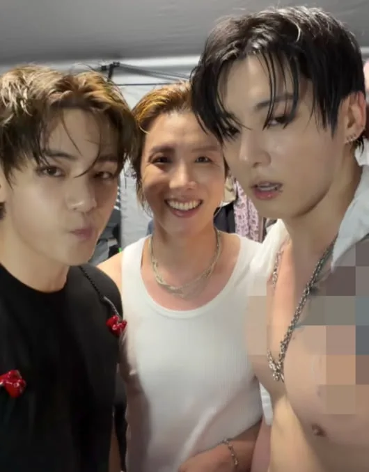 뷔·정국·제이홉, 무대 뒤 이 비주얼 실화?…숨멎게 한 BTS 쓰리샷