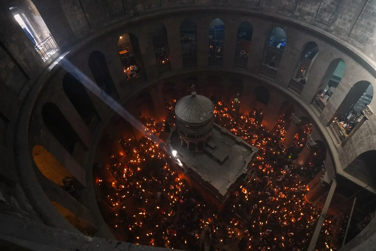 A night locked inside Jerusalem’s holiest church with clergy and pilgrims