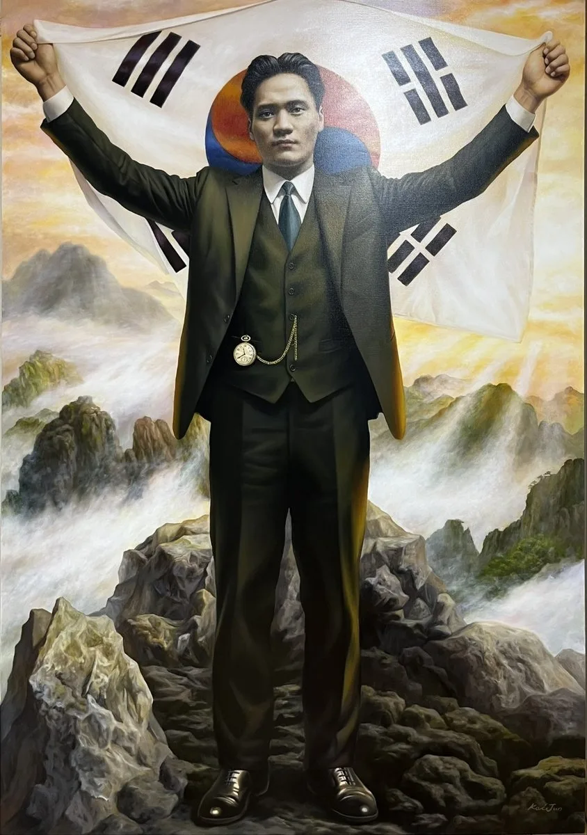 윤봉길기념관에 ‘실물 크기’ 청년 윤봉길 초상화 제막