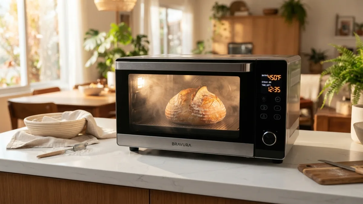 Nem Air Fryer, nem micro-ondas: o novo forno de bancada inteligente que descongela, frita e assa usando apenas vapor de alta pressão