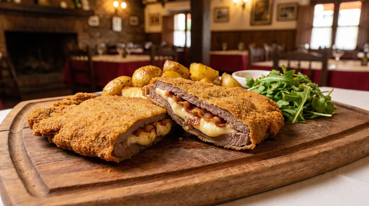 Receta de milanesa de carne rellena con panceta, rápida y fácil
