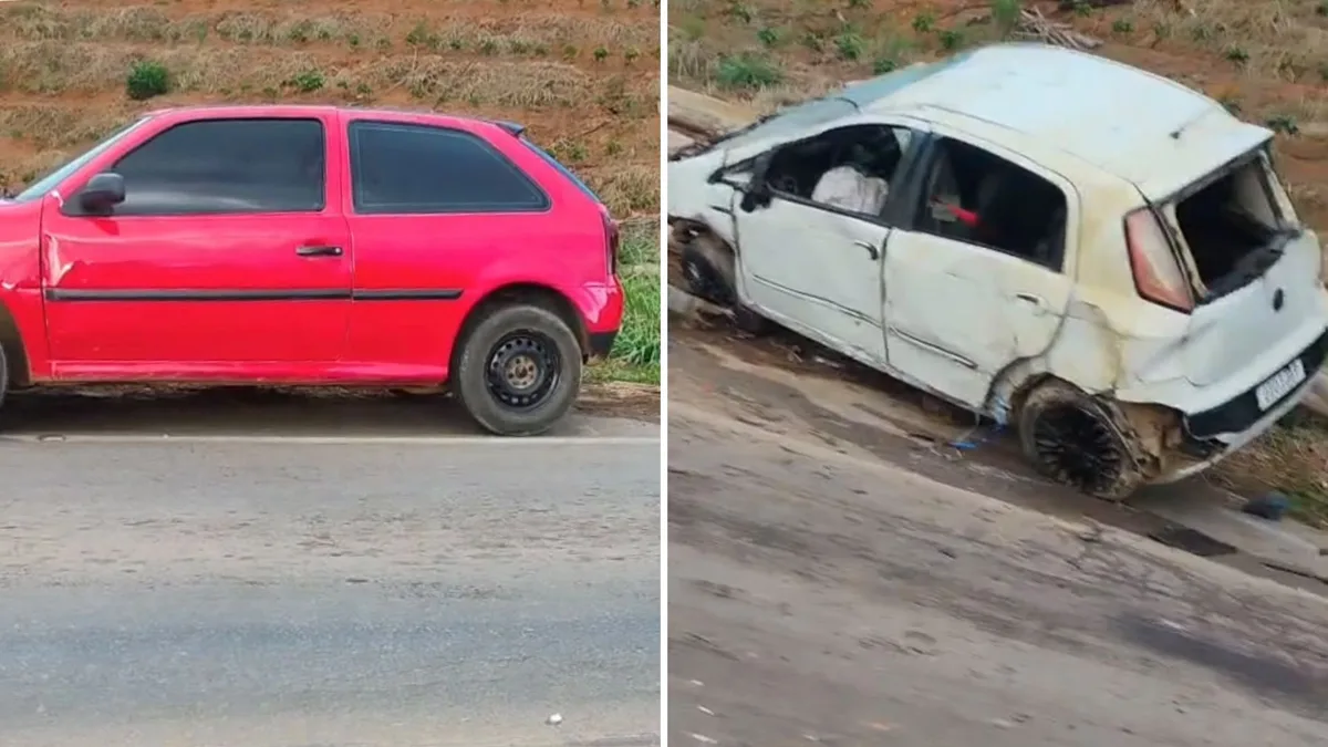 Motorista e passageiros abandonam carro após acidente em Iúna