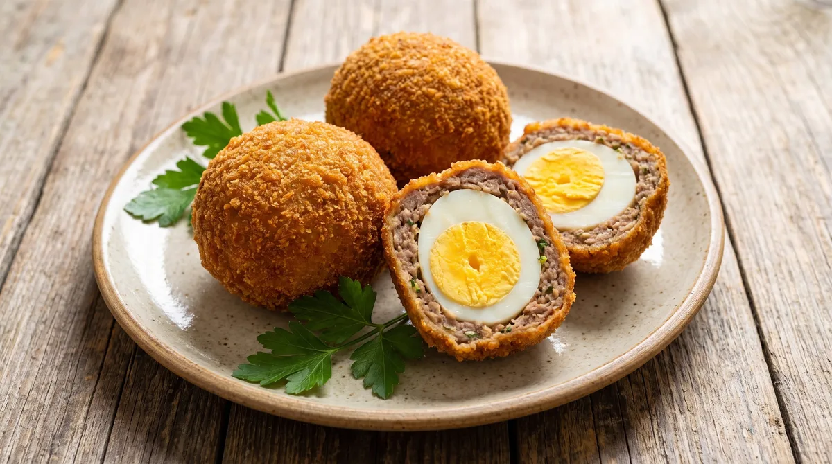 Receta de huevos escoceses, rápida y fácil