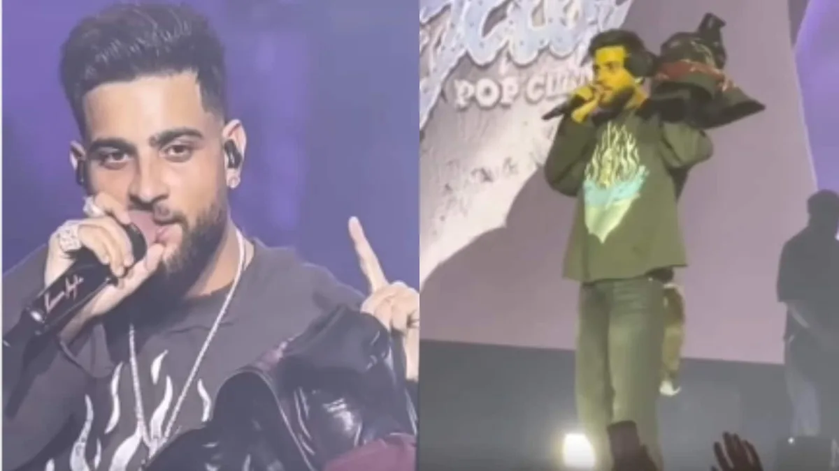 "Tu Pagal Hai?": Karan Aujla Loses Cool After Fan Throws Jacket At Him During Australia Show