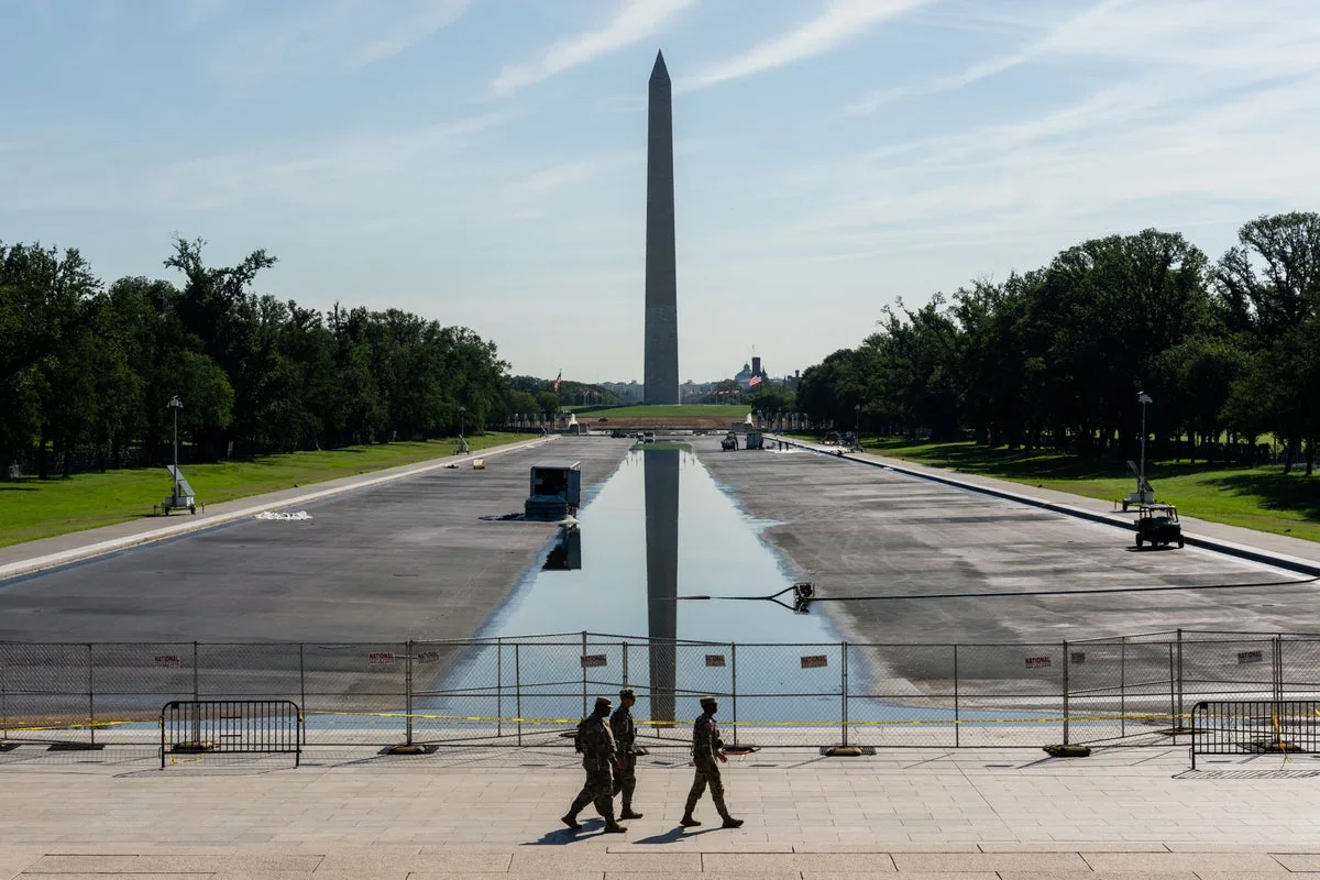 Trump’s own contractor admits its shoddy work caused the problem at the Reflecting Pool - not vandals