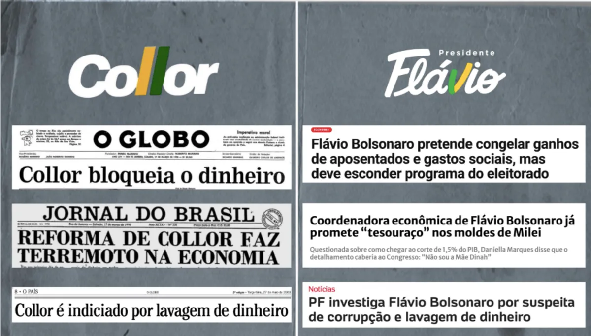 PT compara Flávio Bolsonaro a Collor