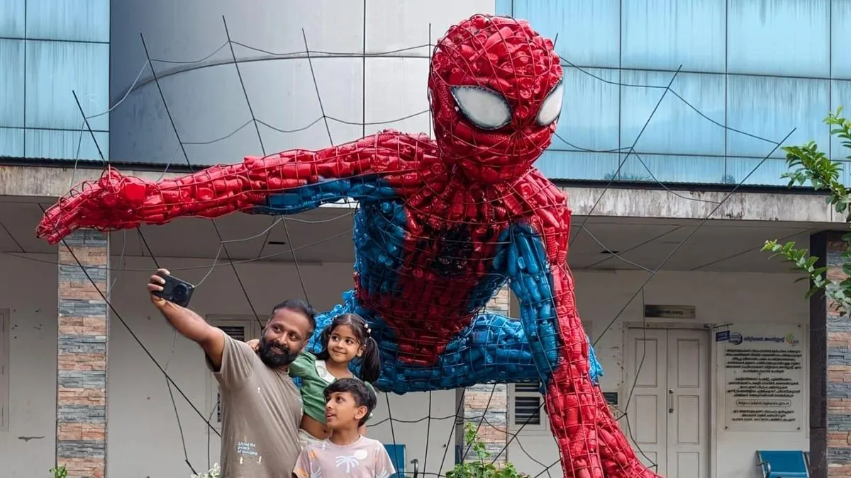 Keralam’s Kattappana municipality calls ‘Spider-Man’ into action to raise awareness about waste management