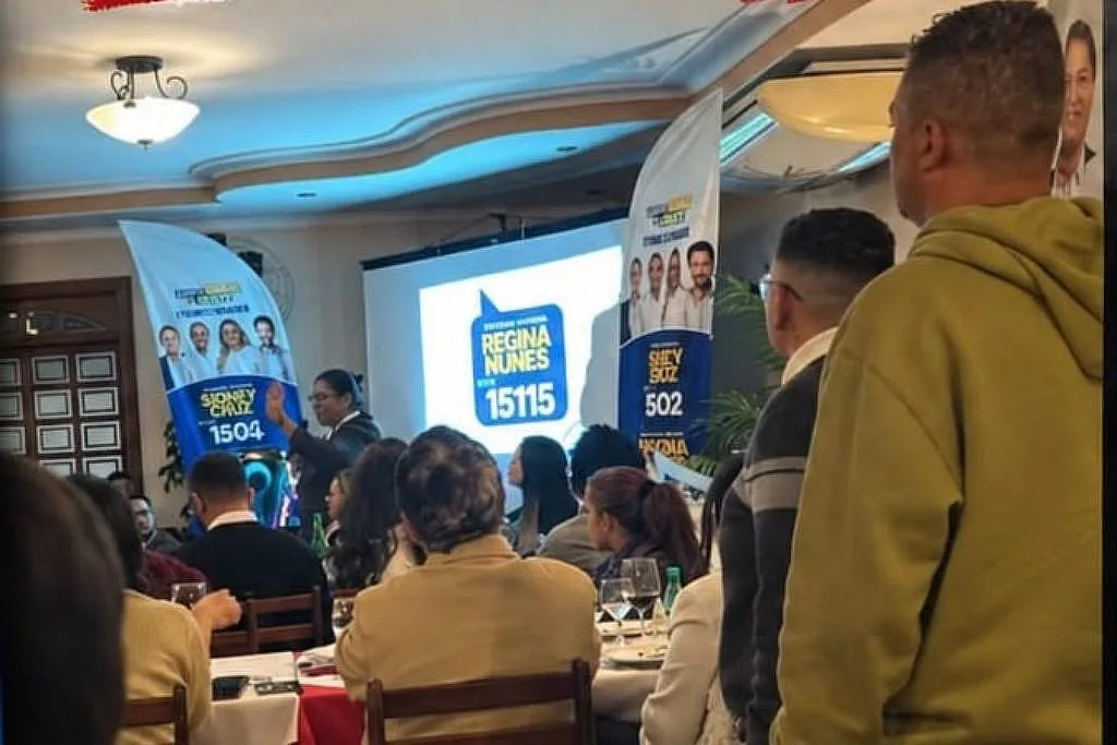 Secretária de Nunes anuncia reajuste a entidades em jantar com cartazes eleitorais da primeira-dama