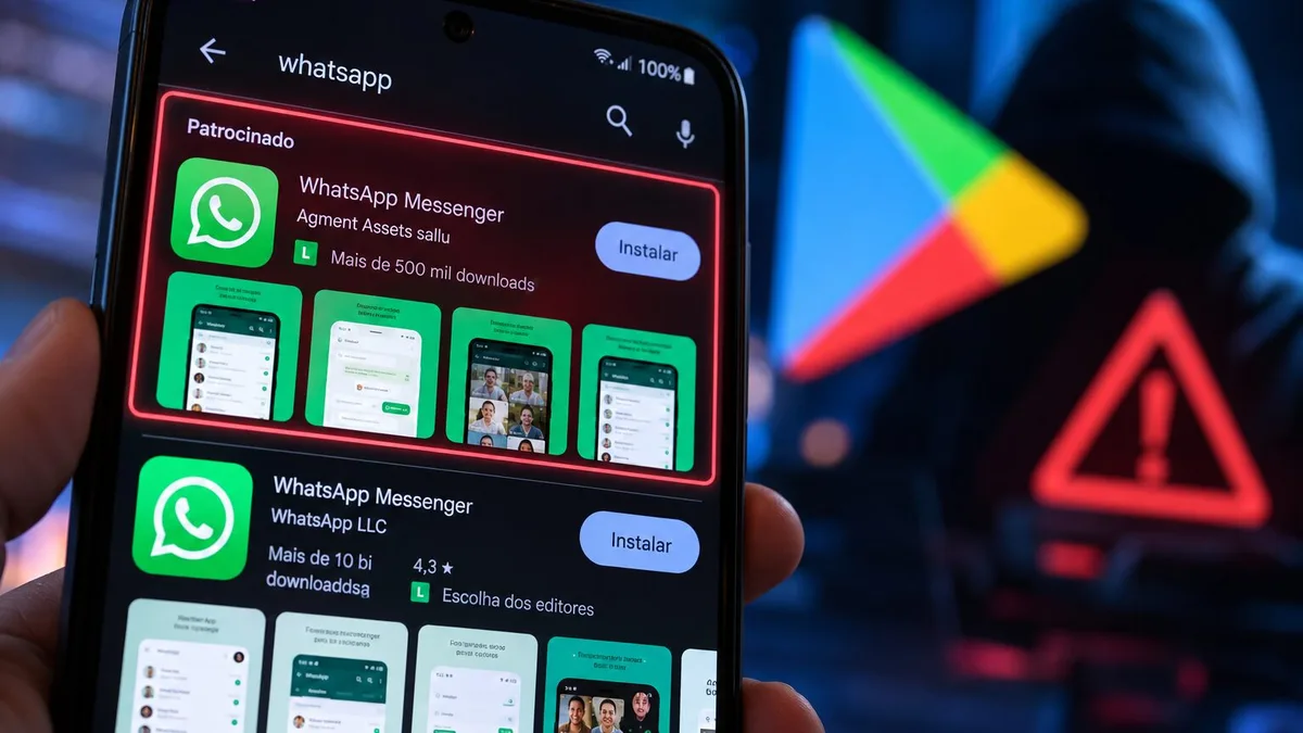 Golpe na Play Store: app falso do WhatsApp é exibido antes do original e supera 500 mil downloads