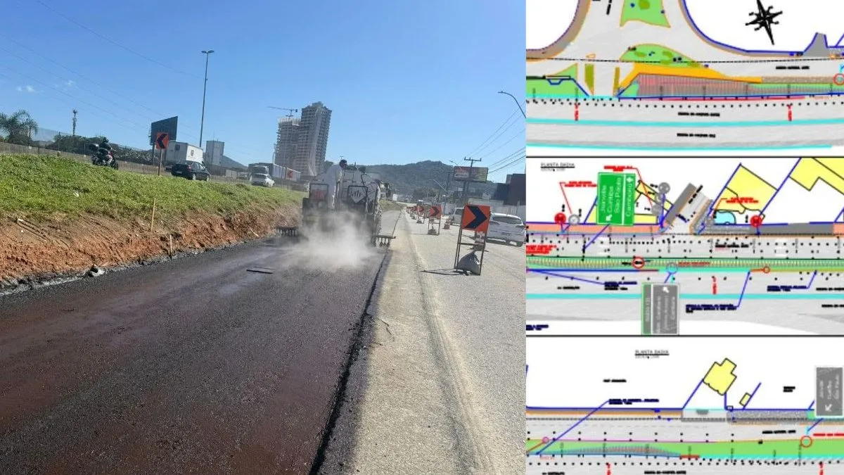 Megaobra de R$ 2,6 milhões que vai mudar completamente o trânsito da BR-101 avança para nova fase com asfalto em trecho de SC
