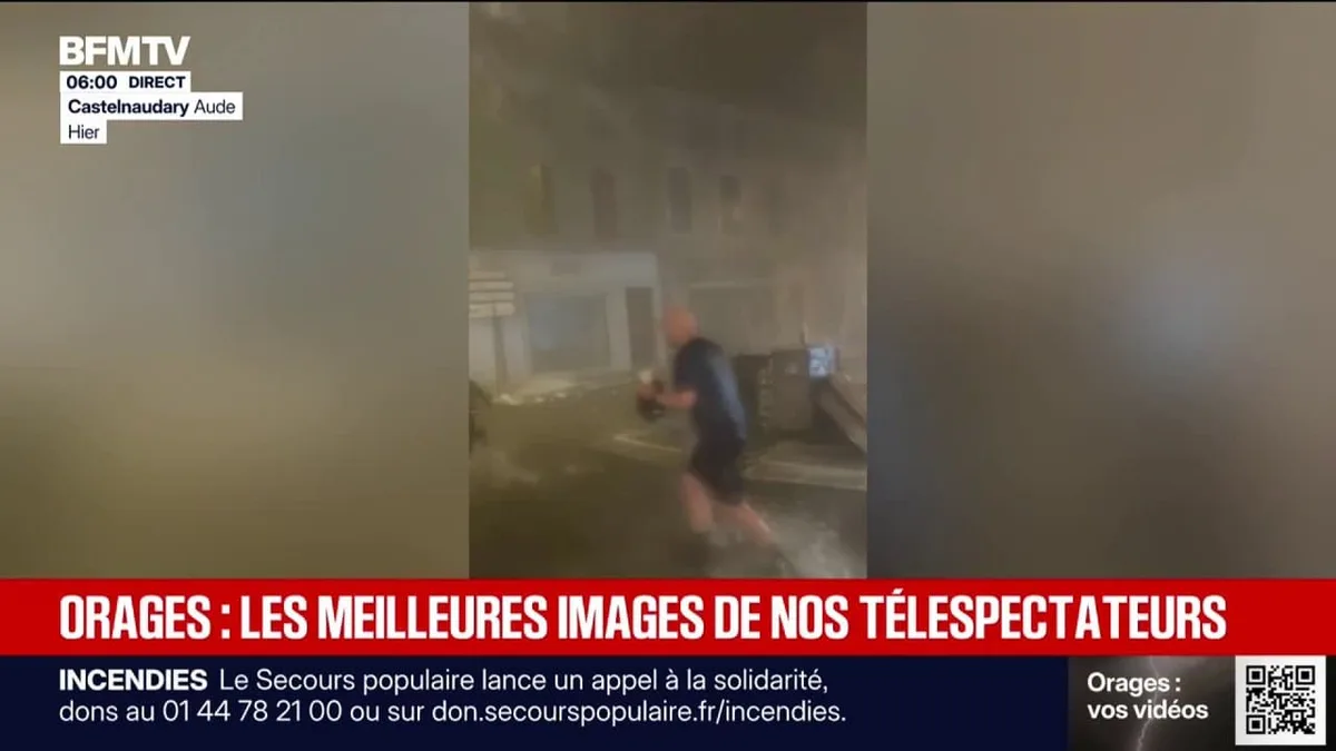 Orages: les images de la tempête à Castelnaudary, dans l'Aude