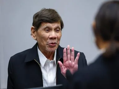 Former Philippine President Rodrigo Duterte is expected in court in The Hague