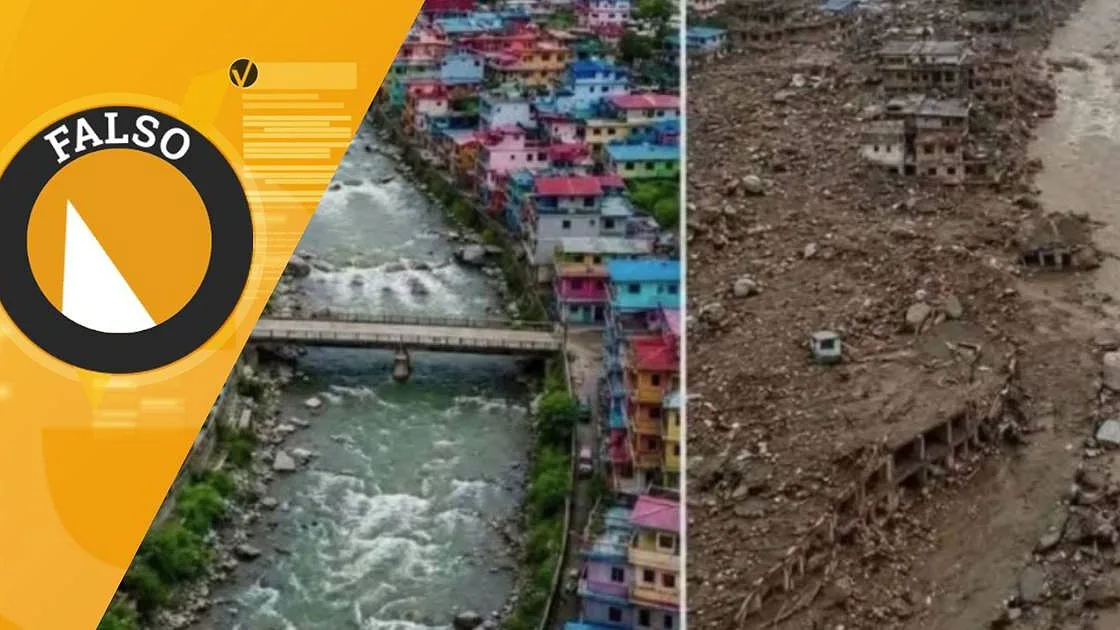Esta imagem viral mostra antes e depois das cheias repentinas no Nepal? A SIC Verifica