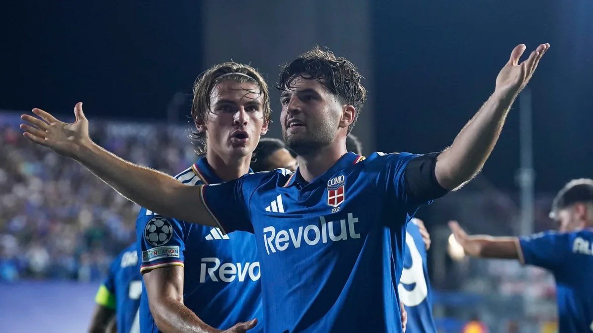 Con dos asistencias de Nico Paz y un gol de Perrone, Como venció 4-1 al RB Leipzig en su debut en la Champions: todos los goles del día