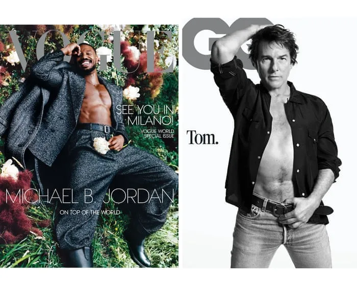 Hunk – or ‘unc’? What magazine covers of Michael B Jordan and Tom Cruise tell us about manhood