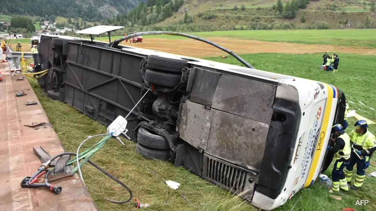 5 Killed As Bus With Dutch Tourists Crashes In Swiss Alps