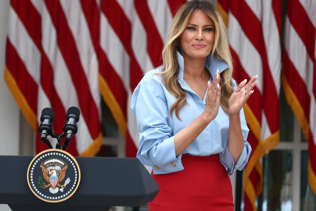 Melania Trump kicks off first public appearance in a month with tongue-in-cheek joke about her absence
