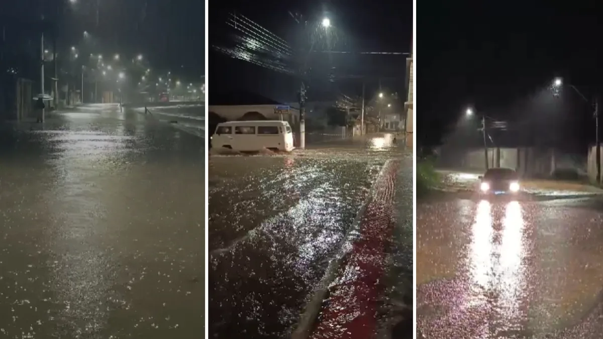 Chuva provoca alagamentos na região central de Anchieta