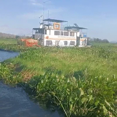 DNIT inicia remoção de vegetação flutuante que isolava comunidade no Pantanal