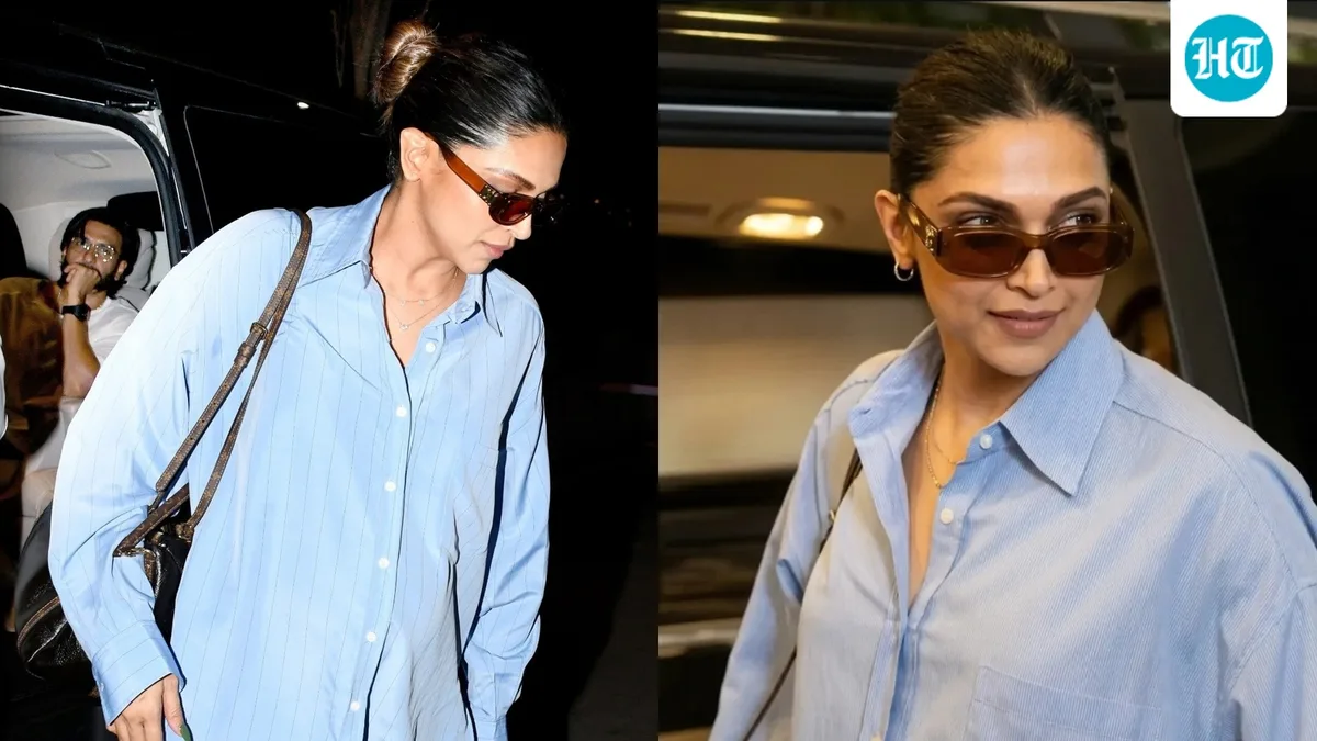 Pregnant Deepika Padukone carries daughter Dua close to her heart in rare outing; Ranveer Singh drops her off at airport