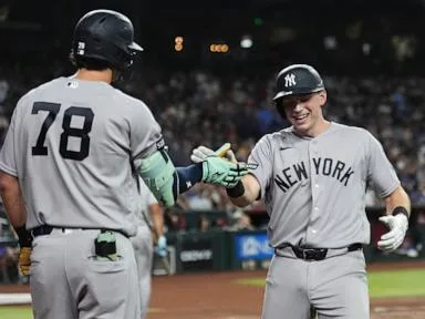 Ben Rice hits 39th homer, Cole becomes winningest No. 1 draft pick as Yanks cruise past D-backs 9-2