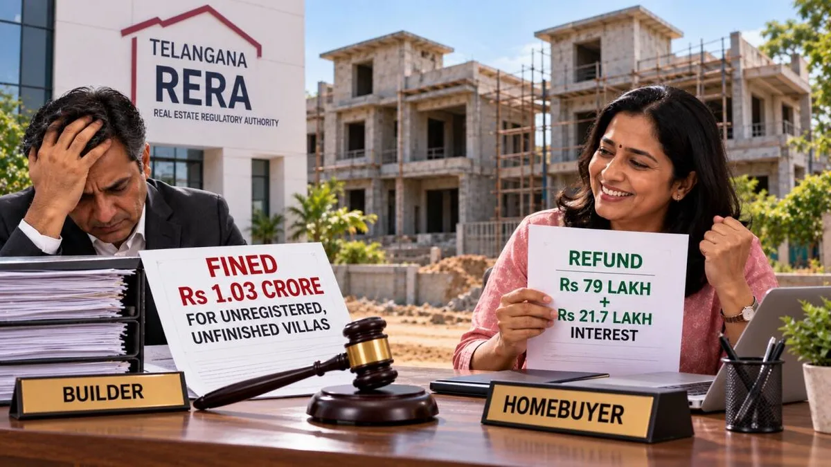 She paid Rs 79L for Rs 2.14cr villa, but it stayed unfinished; RERA orders refund