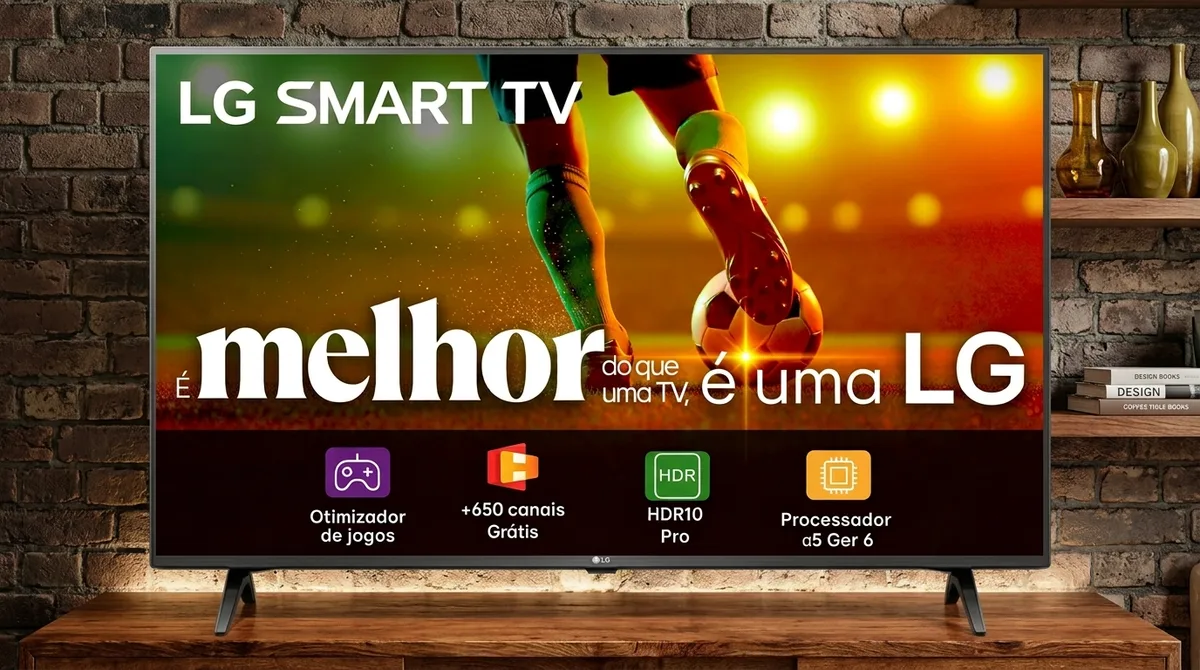 Smart TV LG de 43″ com IA, HDR e Alexa entra em oferta por menos de R$ 1.615 em promoção