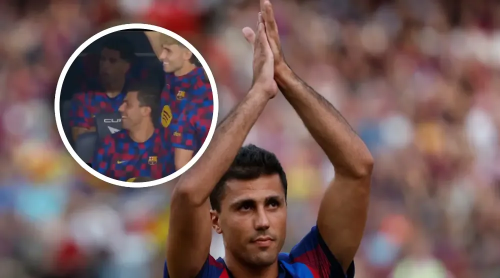 ¡No lo cree! La reacción de Rodri al golazo de Lamine Yamal