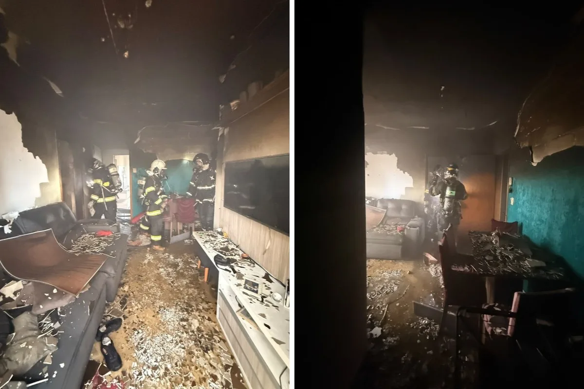 Apartamento fica destruído após incêndio na Zona Sul de São José dos Campos