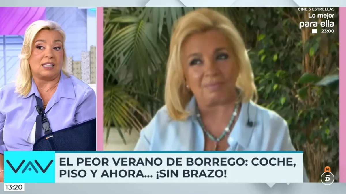 Carmen Borrego cuenta cómo evoluciona su fractura de muñeca: "Hoy me vuelven a ver y deciden si me escayolan o me cortan el brazo"