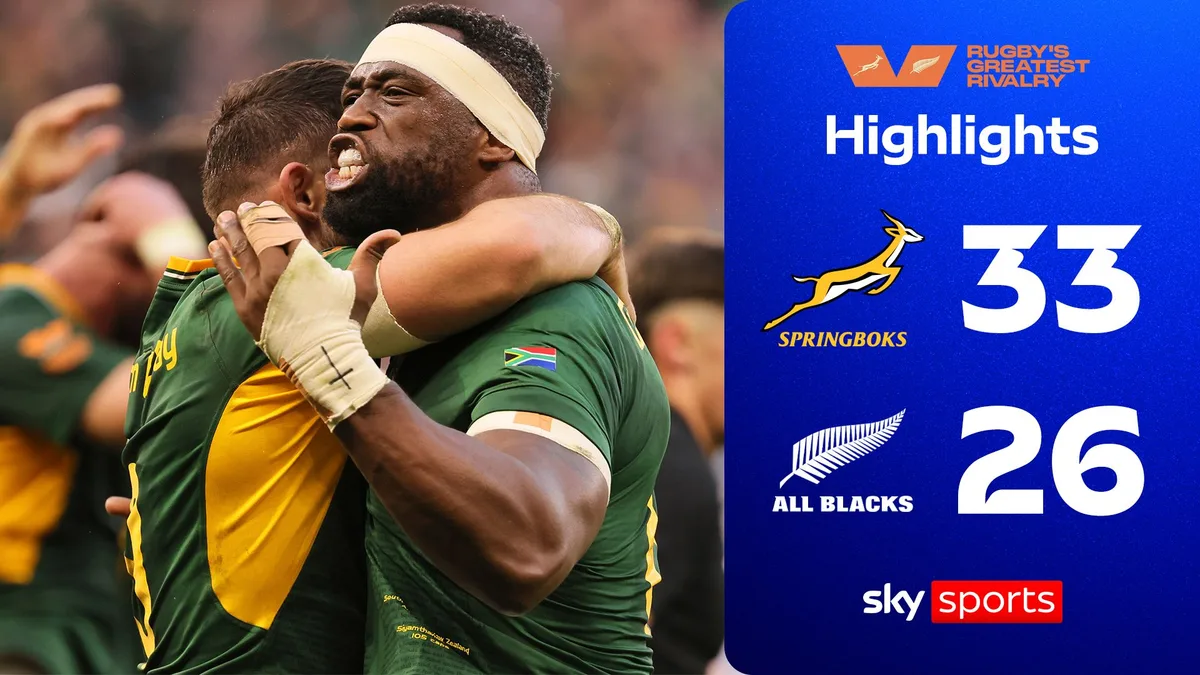 Springboks level Greatest Rivalry series with win against All Blacks!