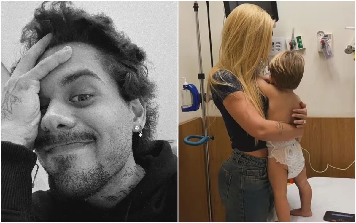 Zé Felipe detalha ferimento do filho após queda de sofá: ‘Pontos no nariz’