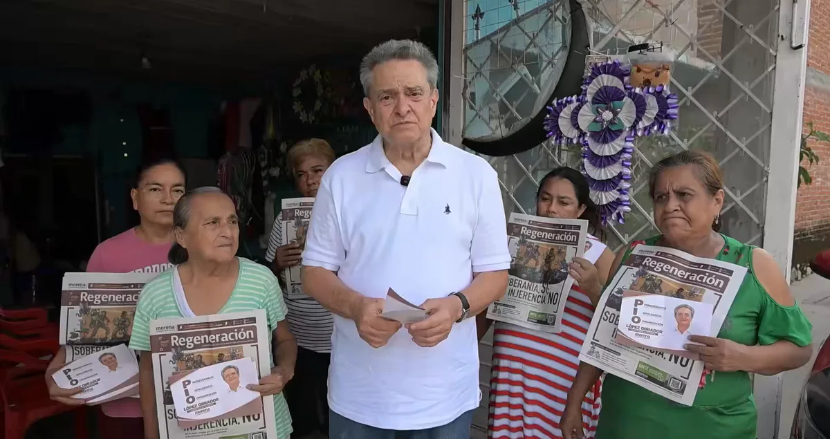 Pío López Obrador, hermano de AMLO, ya recorre colonias en busca de respaldo en Tuxtla, Chiapas