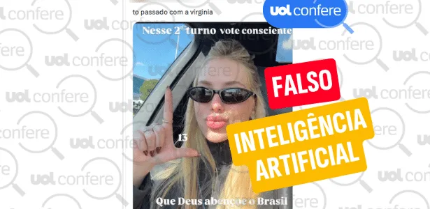 Vírginia Fonseca não postou foto 'fazendo o L'; imagem foi alterada por IA