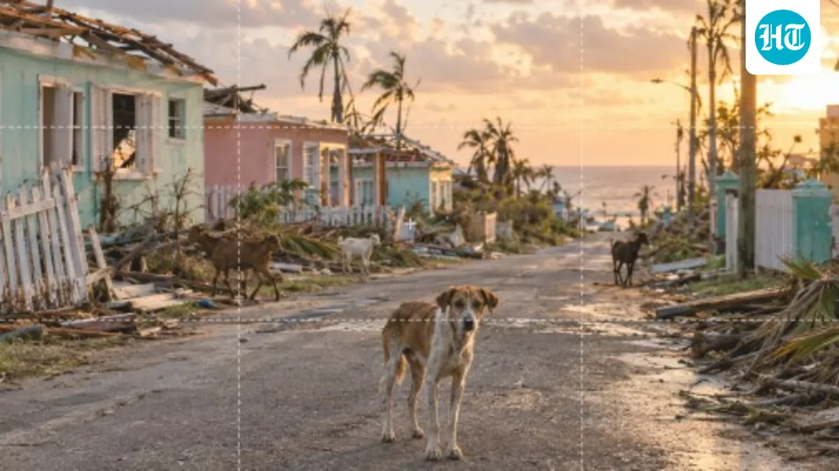 In 2017, Hurricane Irma forced around 1,800 Barbuda residents to evacuate, leaving pets behind; rescuers found hungry dogs turning on other animals