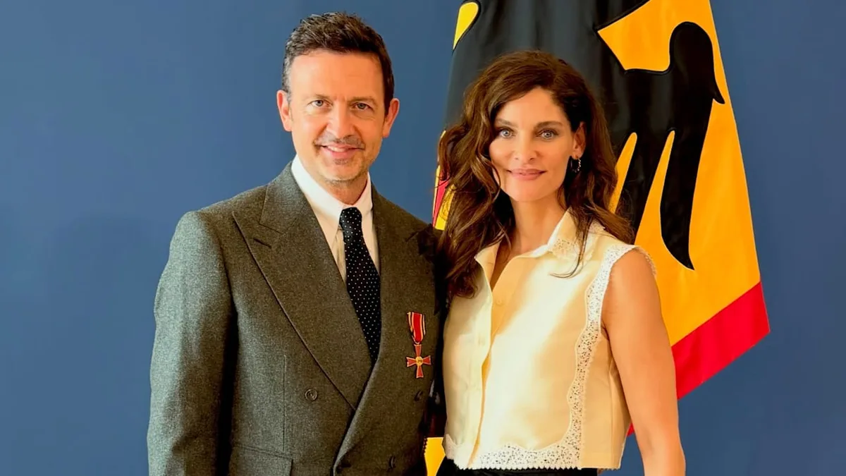Trompeter Till Brönner mit Nadia und Orden - Seine beiden Liebsten auf einem Foto