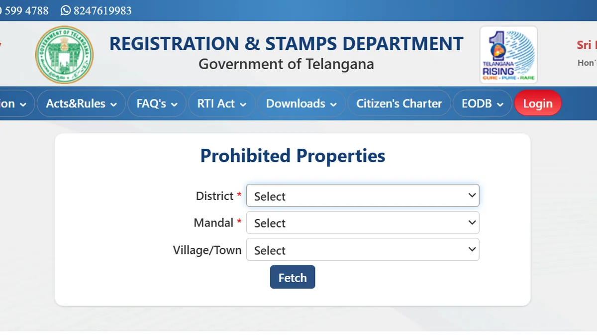Telangana prohibited properties list available online; absence of effective search option compounds difficulties in accessing details
