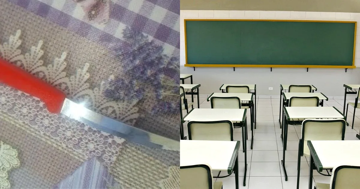 Menina de 13 anos golpeia colega com faca de cozinha dentro de sala de aula em escola pública de SC