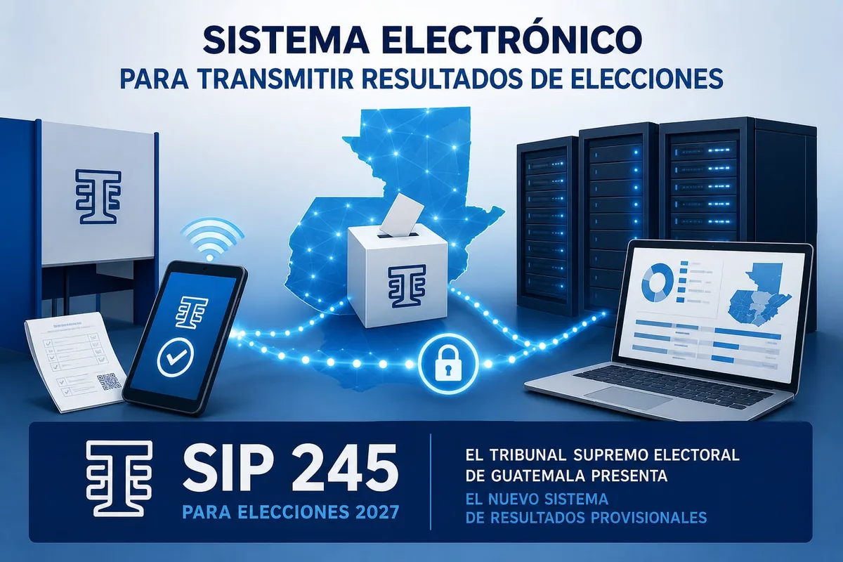 El Tribunal Supremo Electoral de Guatemala presenta el sistema preliminar de datos SIP 245 para reemplazar al TREP en 2027