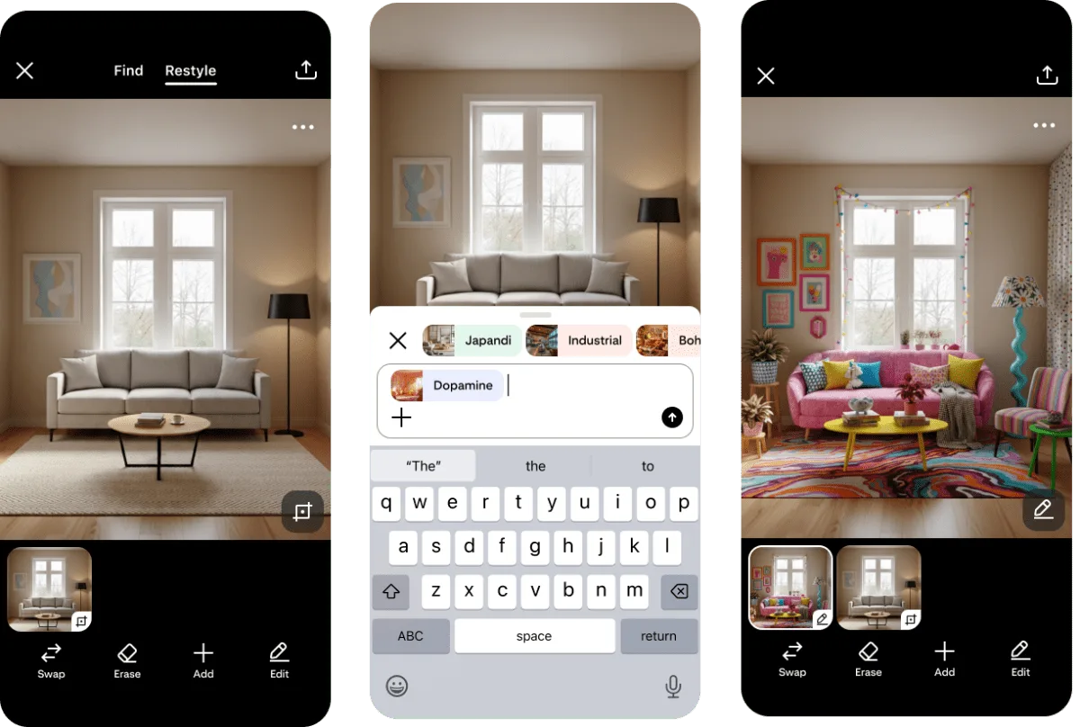 Pinterest teases a new ‘Restyle’ feature that lets you redesign your room with AI