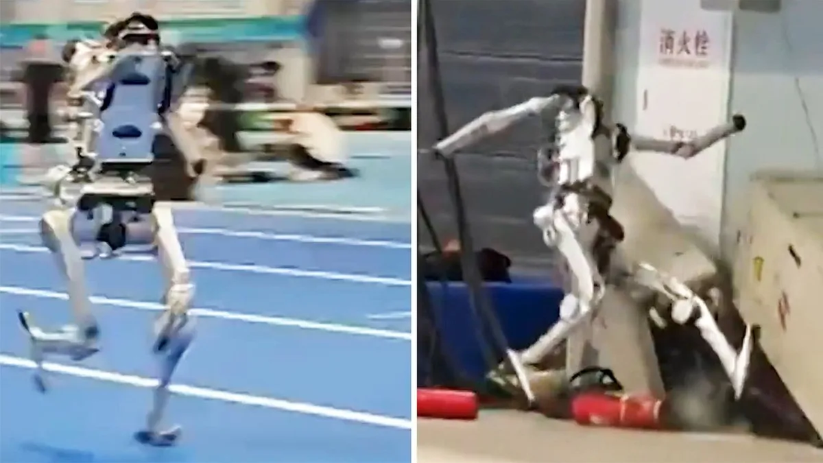 „Superman“: Roboter bricht Usain-Bolt-Rekord – und legt Bruchlandung hin