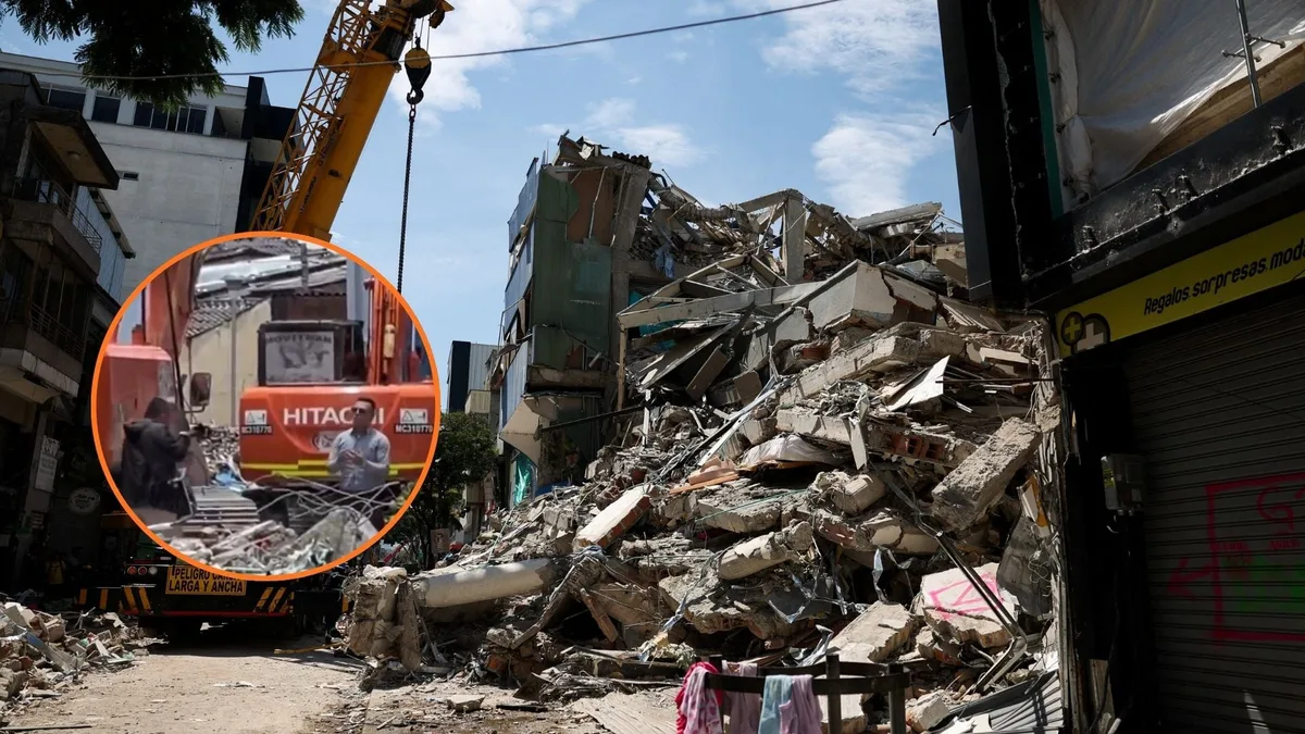 Hombre habría grabado un video musical en medio de los escombros que dejó el terremoto en Pereira: uso las ruinas de un edificio como escenario